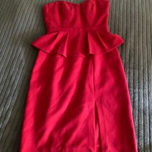 BCBG Maxazaria Fuschia strapless mini dress.